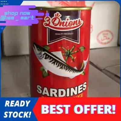 IKAN SARDIN SARDINES Cap Onion 425G 沙丁鱼 [🔥 Saiz Ikan Sardin besar 🔥 ]
