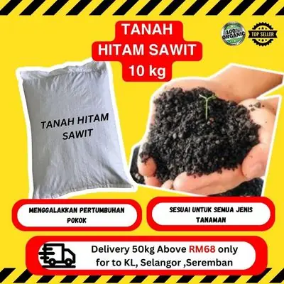 Tanah Hitam Sawit 10kg | Palm Oil Mill Effluent POME | Tanah Baja Bagus untuk Pokok