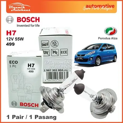 Perodua Alza Headlamp Light Bulb Bosch H7 12 Volt 55 Watt (2 Pcs)