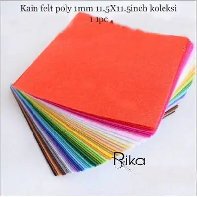 Kain felt poly 1mm 11.5X11.5inch koleksi 1 1pc