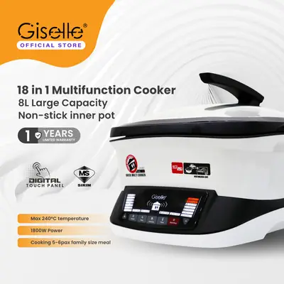 【240 degree Max】Giselle 18-in-1 Instant Multi-Function Cooker 8L capacity (1800W) KEA0321