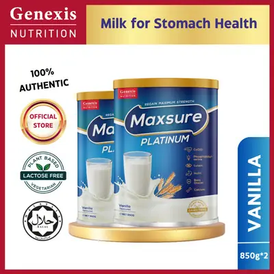 [TwinPack 1.7kg] Maxsure Platinum - Vanilla Gastric, Heartburn, Bloat, Indigestion Gerd Asid Refluk Probiotic