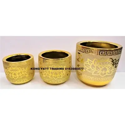 陶瓷香炉 砂金 地主公 招财进宝 Josspot Urn