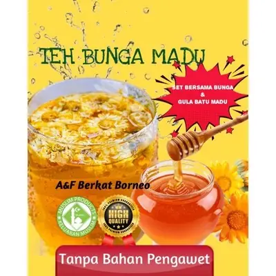💋🐝SET TEH BUNGA MADU & GULA 120g / CHRYSANTHEMUM / BUNGA KEKWA🐝Harum Semerbak🐝