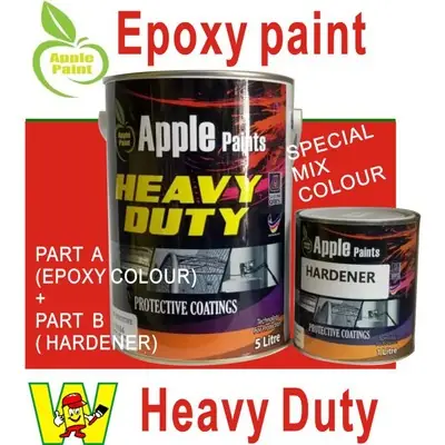 MULTI COLOURS EPOXY PAINT ( 1L ) EPOXY FLOOR PAINT HEAVY DUTY EPOXY APPLE PAINTS /THIS ORDER WILL BE SPECAILLY MADE