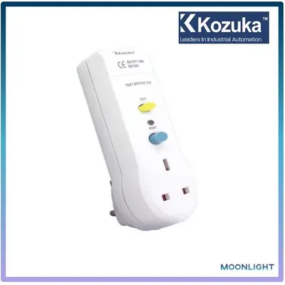 (SIRIM) KOZUKA 13A PLUG IN Portable ELCB RCD RCCB Socket Adaptor 30mA with Sirim Approved