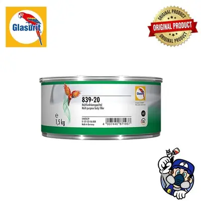 GLASURIT Multi-Purpose Body Filler Set | 839-20 Multi-Purpose Body Filler(1.5kg) + 948-36 Hardener Paste(50g)