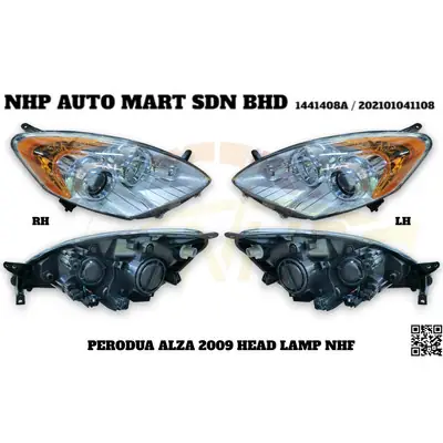 OEM Perodua Alza 2009 Head Lamp / Lampu Depan RED/WHITE Local / Depo PRODUK BARU