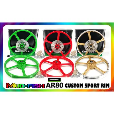 KAWASAKI AR80 ENKEI 5 LEG SPORT RIM CUSTOM PNP EX5 - RED | GREEN | GOLD | PURPLE (1.40/1.40)