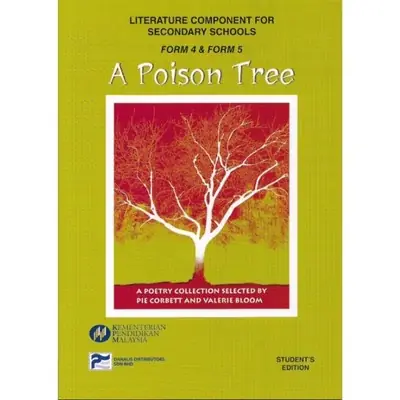 Buku Teks Komsas A Poison Tree Form 4 & 5 Literature Component Textbook