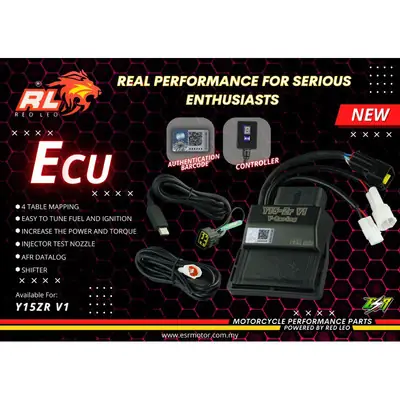 RED LEO ECU Y16ZR Y15ZR V1 V2 & RS150 & LAGENDA 115 fi SRL115 YAMAHA Y16 ZR R15 V3 MODEL ECU V-RACING AFR By ESR MOTOR