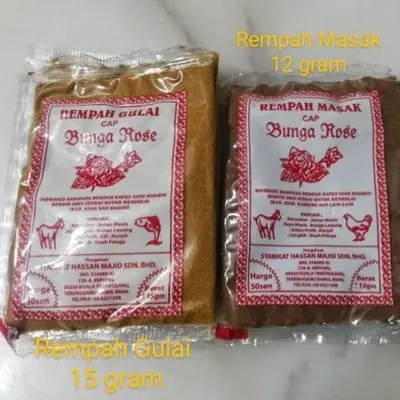 REMPAH GULAI & REMPAH MASAK CAP BUNGA ROS (keluaran muslim)