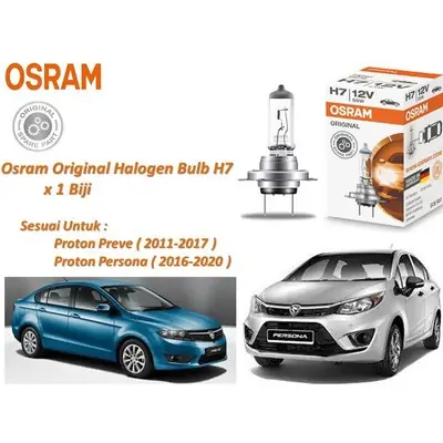 1 Biji x Mentol Lampu Osram Halogen Bulb H7 12v - Proton Preve / Proton Persona ( 2016-2020 )