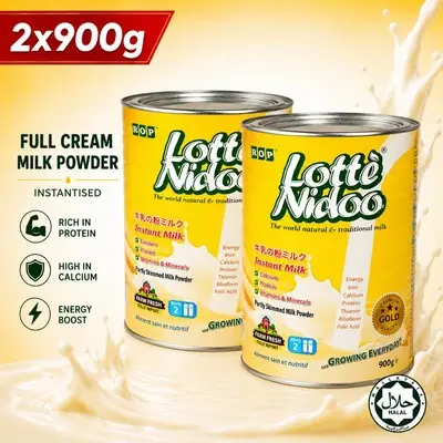 UHT Susu Tepung LotteNidoo everyday New Zealand INSTANT full cream 2x900g Penuh Krim SEGARA