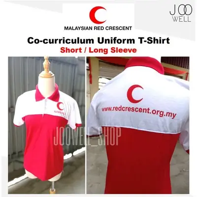 PBSM / BSMM / Malaysian Red Crescent (Short / Long Sleeve) Co-curriculum Uniform T-Shirt Kokurikulum