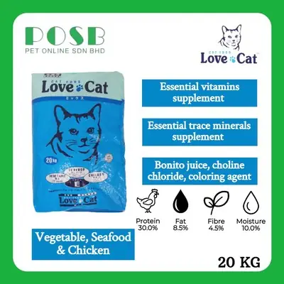 Love Cat Cat Food 20kg / Makanan Kucing