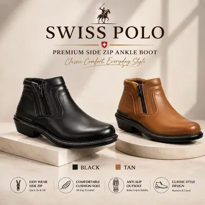 Highly Recommended Quality Swiss Polo Authentic Men’s Legend Boots / Kasut Cowboy But Selesa Bergaya