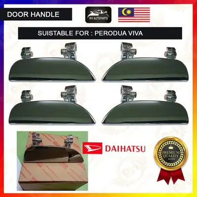 Perodua Viva Door Outer Handle Kereta Pembuka Pintu Door Opener All Side Chrome 1set 4pc