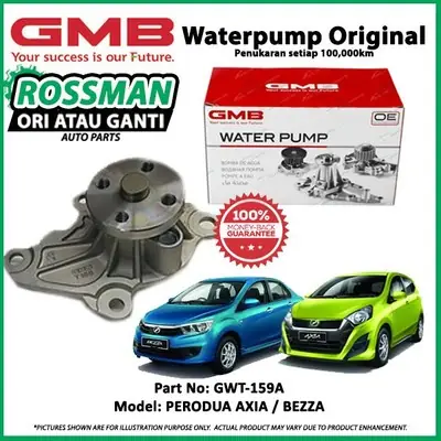 PERODUA AXIA / BEZZA 1.0 ORIGINAL GMB WATER PUMP [GWT-159A]