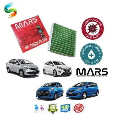 MARS PM2.5 ANTI BACTERIAL CABIN FILTER P2 MYVI LAGI BEST/ICON/MYVI 18 ABOVE/AXIA/BEZZA/ARUZ/HONDA
