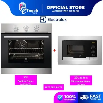 Electrolux/Midea Built In Microwave Oven + Built In Oven EOB2100COX/EMS2085X/MBO-M1865/MBM-VE8925