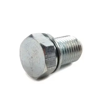 Genuine Volkswagen Audi Engine Oil Drain Plug with Seal M14x1.5, N90813202 , N  908 132 02, Original, New