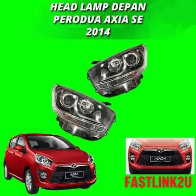 Fastlink Perodua Axia 2014 Se Head Lamp Lampu Besar Depan 100% New Baru High Quality