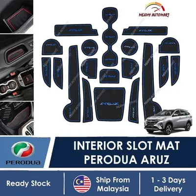 [FACTORY PRICE] Perodua Aruz Interior Slot Mat Anti-slip Mat Rubber Mat Accessories Aksesori Kereta 2022 2021 2023