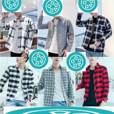 baju kemeja lelaki corak petak kotak men shirt cc75df