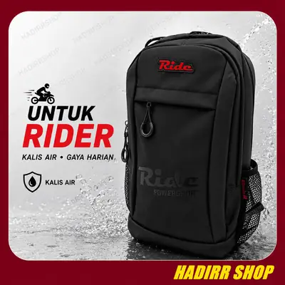 Kalis Air beg galas Motosikal (M) Saiz Waterproof Motorcycle Riding Bike Men  Pu Leather Fashion  Adventure Reflective