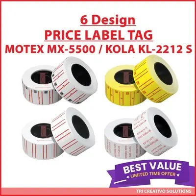 [ Price Label Sticker Tag  ] RM / Harga / Guna Sebelum / Expiry Date / Thank You Price Sticker MX5500 Stiker Harga