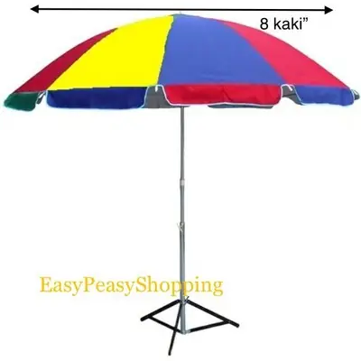Full Set 7 ft Umbrella (2.1m) Round Night Market Round Umbrella Canopy Kanopi Set Penuh Payung Bulat 7 kaki Pasar Malam