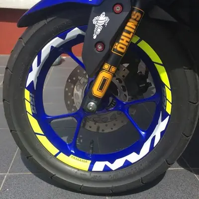 YAMAHA NVX RIM vr46 yellow fluorescent + white DECAL CODE NVX98-1