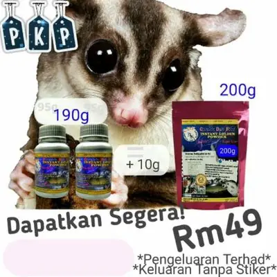 CDF makanan sugar glider- saya jual 200gram berat