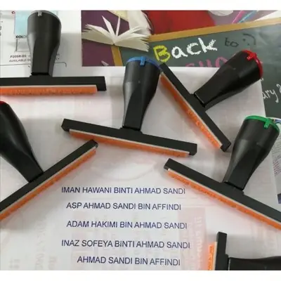 Cop Nama Rubber Stamp 1 Baris 7 Baris