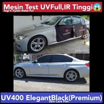 [N0 C0D] Tinted uv400 Elegant Black VLT 35/VLT 5/VLTPremium HIGH IR Spec/Sejenis tinted yg tidak menyesal