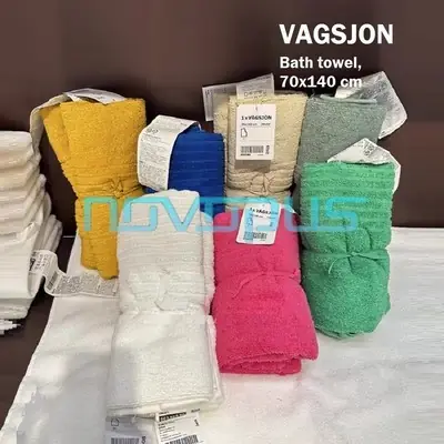 NOVO High Absorbent Colorful Cotton Adult Bath Towel (70x140cm) / Tuala Mandi Dewasa Size Besar Kain Kapas by IKEA