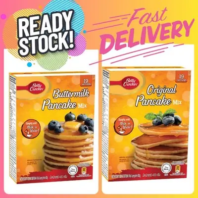 [READY STOCK] 430gm Betty Crocker Pancake Buttermilk Butter Milk Original Penkek Segera Instant Tepung Flour Premix Nona