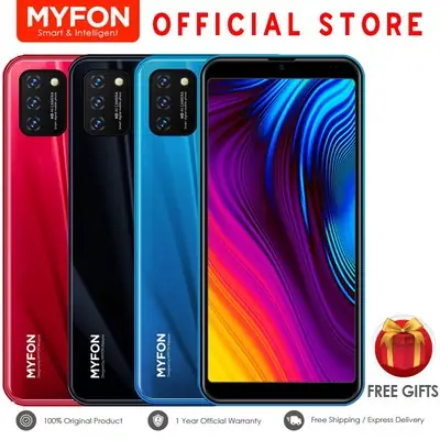 MYFON S10 - 6" HD+ Display, 2GB RAM + 16GB ROM, 3300mAh Battery, Face Unlock, Android 8.1Oreo, Dual Sim Dual 3G