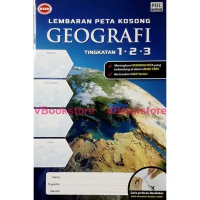 [ READY STOCK ] PASCAL LEMBARAN PETA KOSONG GEOGRAFI TINGKATAN 1, 2, 3 – VBS