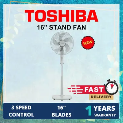 【 POST OUT WITHIN 24 HOURS !!! 】TOSHIBA 16” STAND FAN F-SYA10(G)MY | (Kipas Berdiri)