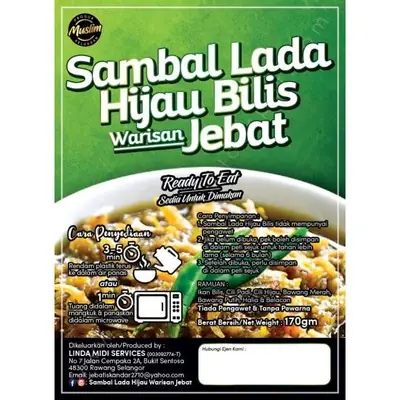 SAMBAL LADA HIJAU BILIS WARISAN JEBAT