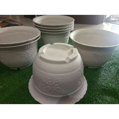 💥💥Pasu bunga  plastik putih ready stok murah💥💥