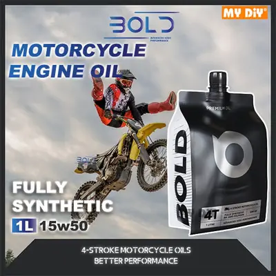 MYDIYHOMEDEPOT - Bold 4T Motorcycle Engine Oil Fully Synthetic 1L 15w50 Minyak Hitam Pelincir Motor LC135 Y15