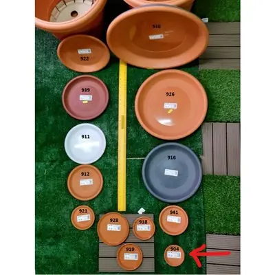 BABA 904 PLASTIC SAUCER (96MM X 14MM) Cotta Colour Warna Tanah Piring Pasu