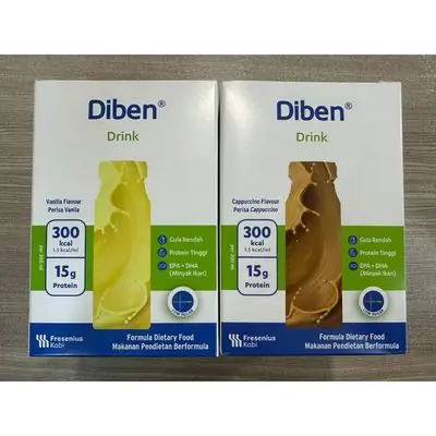 Fresenius Kabi Diben Diabetic Drink 200mL x 4 ( Vanilla / Cappucino) Formula Milk Supportan Glucerna