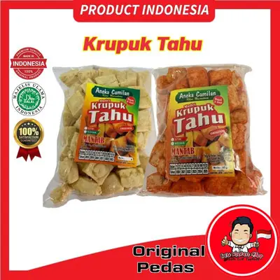 Cap Aneka Camilan Krupuk Tahu Ori Pedas 90gm 🇮🇩Indonesia Food Kerupuk /Keropok Snack Jajan Spicy Enak Tic Tag Indofood