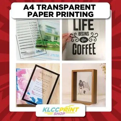 A4 Transparent 370gsm card DIGITAL Print - we print your photo/artwork on transparent card