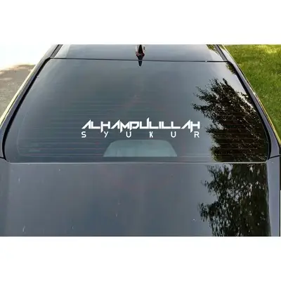 Stiker Syukur Alhamdulillah Glossy Waterproof
