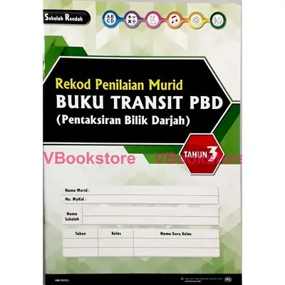 [READY STOCK] PASCAL BUKU TRANSIT PBD (PENTAKSIRAN BILIK DARJAH) REKOD PENILAIAN MURID TAHUN 3 – VBS